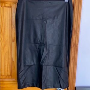 Black NY & Company polyurethane leather skirt